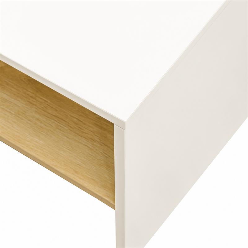 CELIO TAVOLINO BIANCO E ROVERE 90X59,6X42 CM