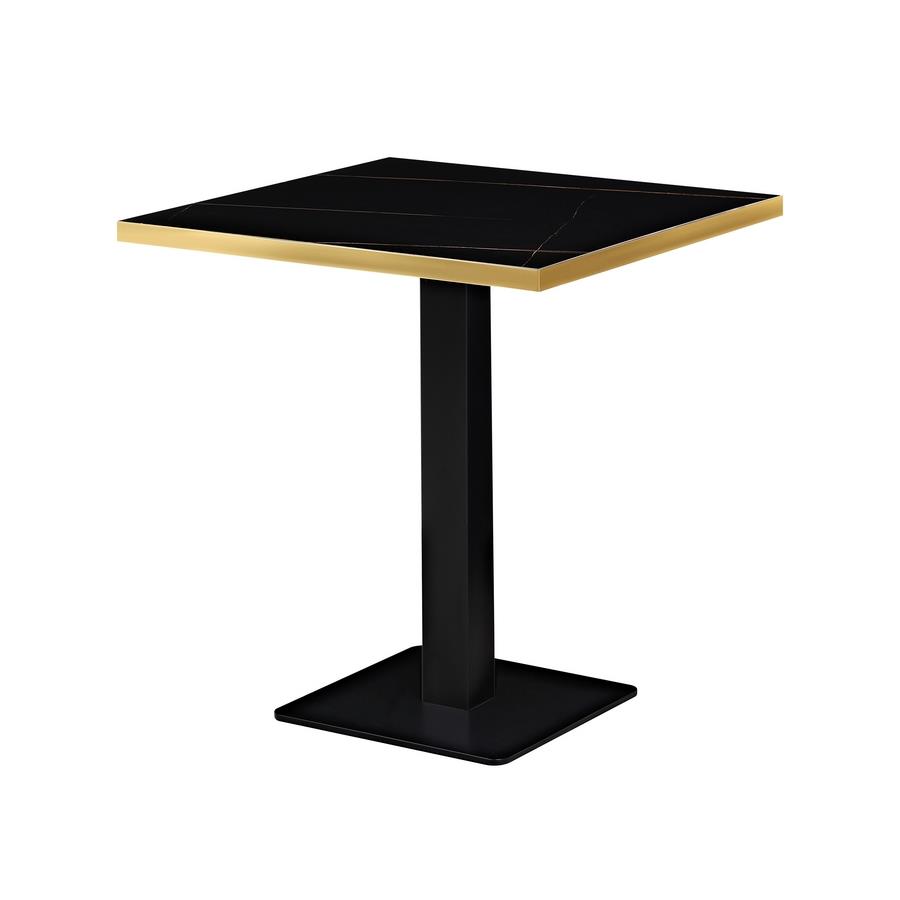 JAGO TAVOLO NERO TOP IN CERAMICA NERO 70X70X74 CM