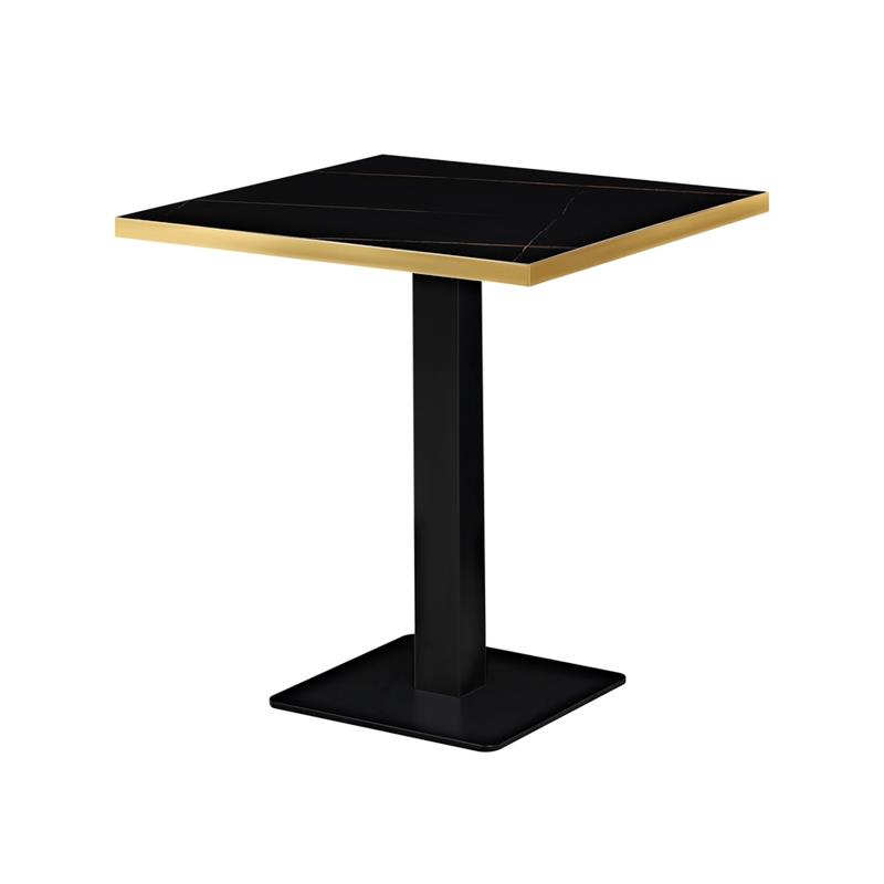 JAGO TAVOLO NERO TOP IN CERAMICA NERO 70X70X74 CM