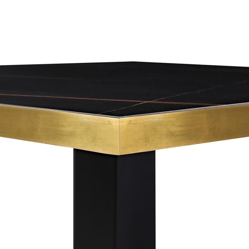 JAGO TAVOLO NERO TOP IN CERAMICA NERO 70X70X74 CM