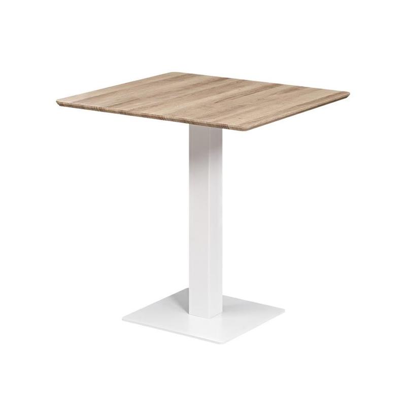 JAGO TAVOLO BIANCO TOP ROVERE CHIARO 70X70X74 CM