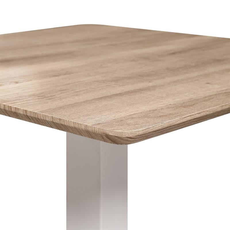 JAGO TAVOLO BIANCO TOP ROVERE CHIARO 70X70X74 CM