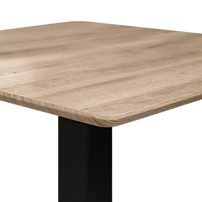 JAGO TAVOLO NERO TOP ROVERE CHIARO 70X70X74 CM