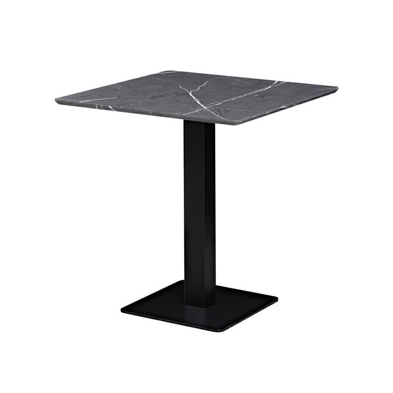 JAGO TAVOLO NERO TOP MARMO GRIGIO SCURO 70X70X74 CM