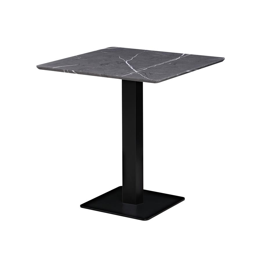 JAGO TAVOLO NERO TOP MARMO GRIGIO SCURO 70X70X74 CM