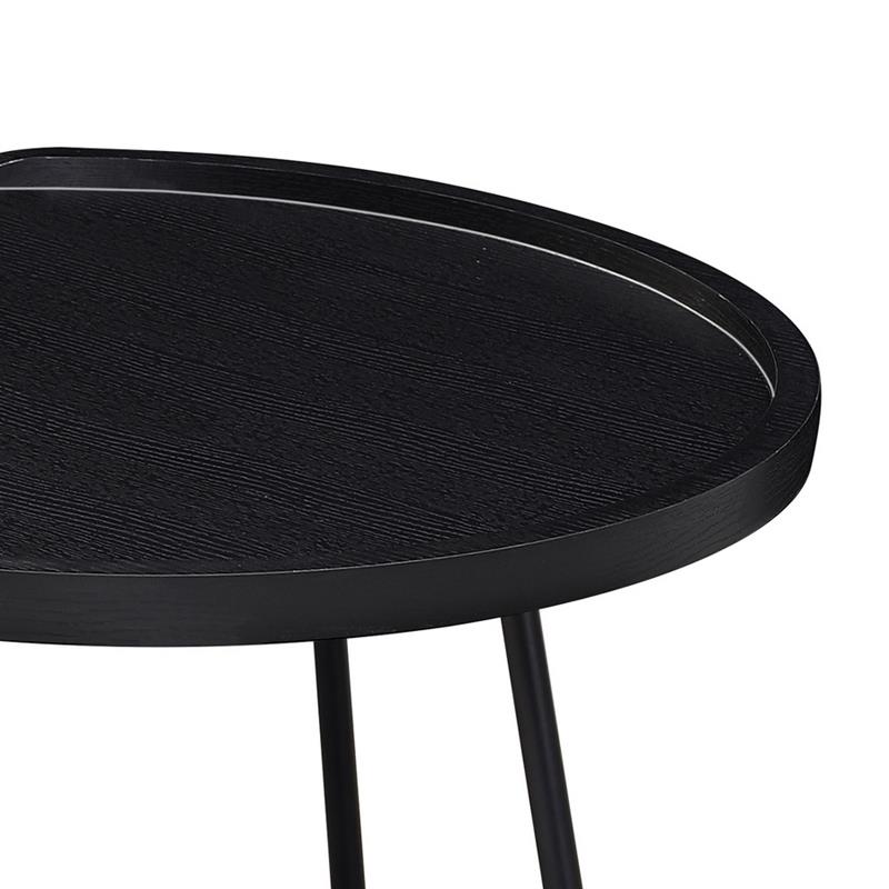 ZACH SET 2 TAVOLINI ROVERE NERO