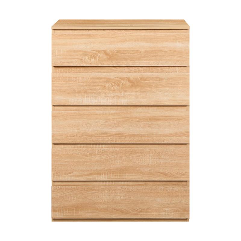 VALE CASSETTIERA 5 CASSETTI ROVERE 76,8X50X113 CM