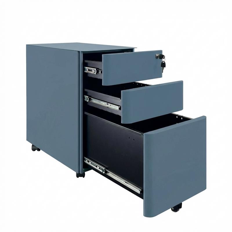 KAY CASSETTIERA METAL CERULEO 3C 30X50X59,5