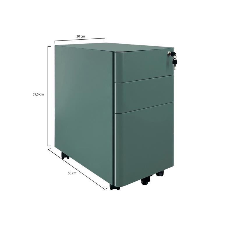 KAY CASSETTIERA METAL VERDONE 3C 30X50X59,5