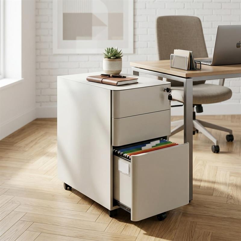 KAY CASSETTIERA METAL BIANCA 3C 30X50X59,5