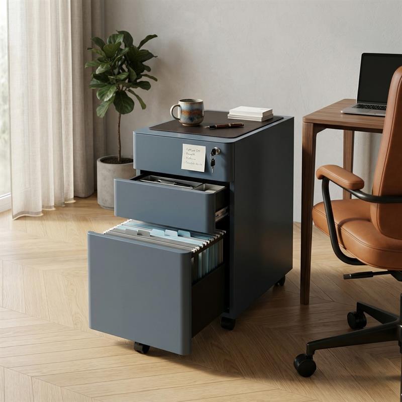 RILEY CASSETTIERA METAL CERULEO 3C 30X50X54