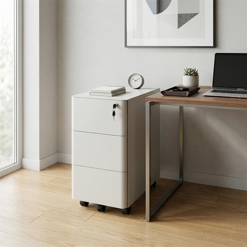 RILEY CASSETTIERA METAL BIANCA 3C 30X50X54