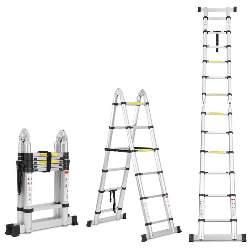 SCALA TELESCOPICA  PIEGHEVOLE ALLUMINIO 3.8M