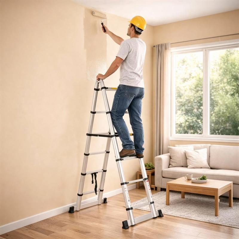 SCALA TELESCOPICA  PIEGHEVOLE ALLUMINIO 3.8M