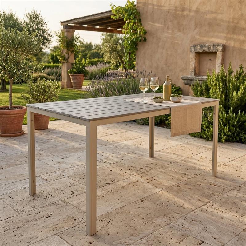 ANDY TAVOLO RESINA TORTORA 156X78X74