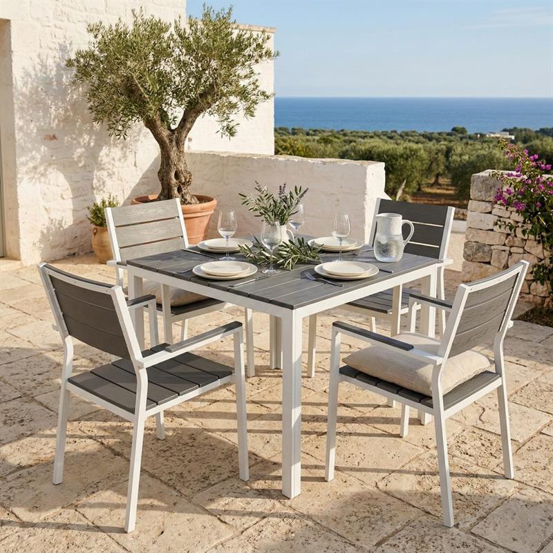 ANDY TAVOLO RESINA GRIGIO 78X78X74