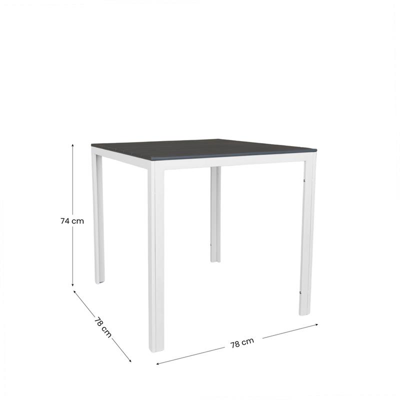 ANDY TAVOLO RESINA GRIGIO 78X78X74