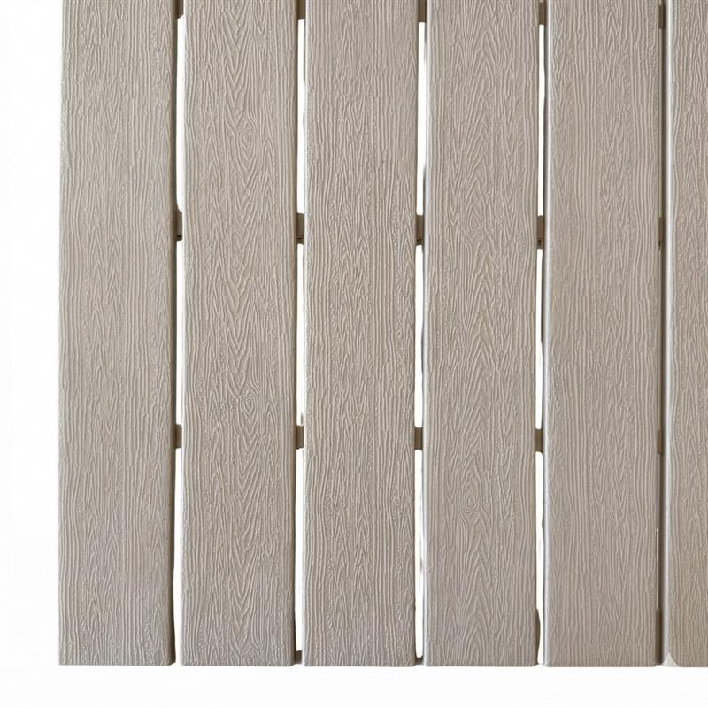 Tavolo da giardino quadrato in resina HDPE tortora 78x78x74 -  Andy