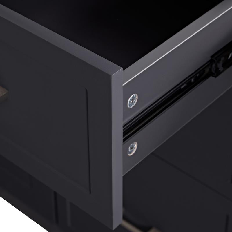 GINEVRA CREDENZA 2A + 3C GRIGIA TOP NOCE 120X40X82,5 CM