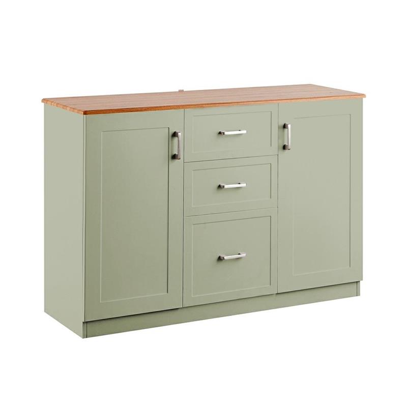 GINEVRA CREDENZA 2A + 3C SALVIA TOP NOCE 120X40X82,5 CM