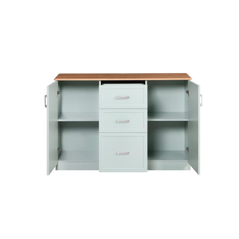 GINEVRA CREDENZA 2A + 3C SALVIA TOP NOCE 120X40X82,5 CM