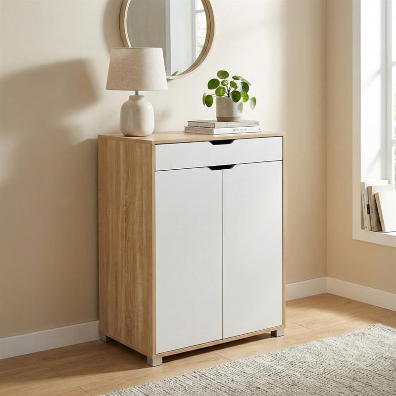 SKY MOBILETTO 2 ANTE 1 CASSETTO BIANCO/ROVERE 76,8X50X113 CM