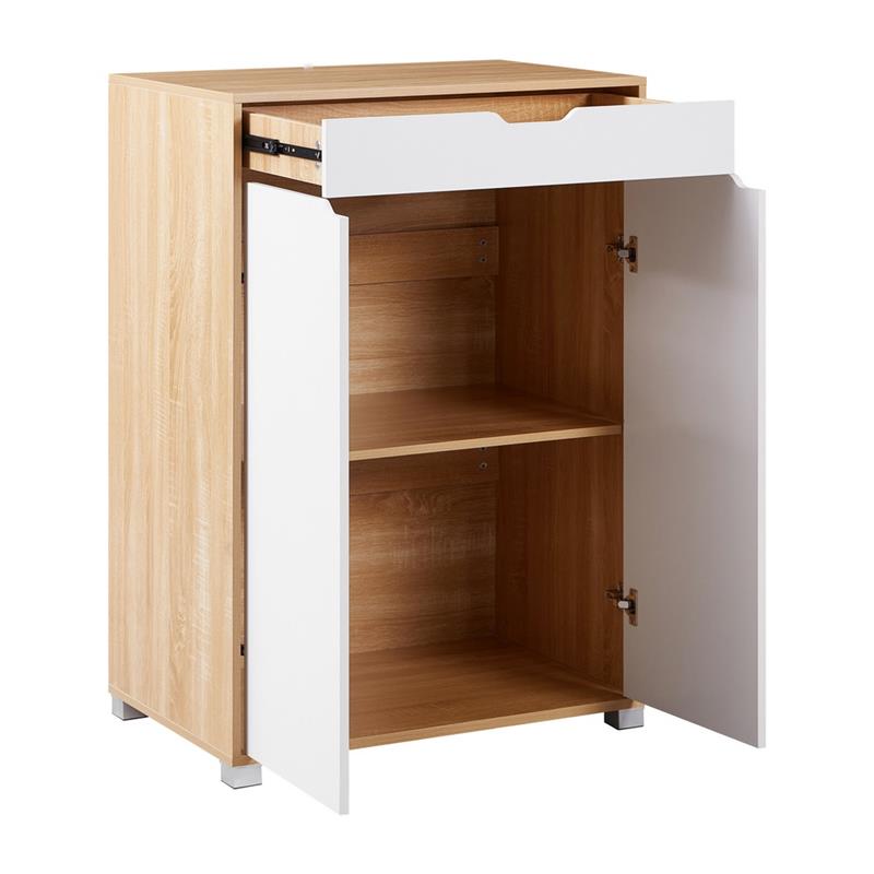 SKY MOBILETTO 2 ANTE 1 CASSETTO BIANCO/ROVERE 76,8X50X113 CM