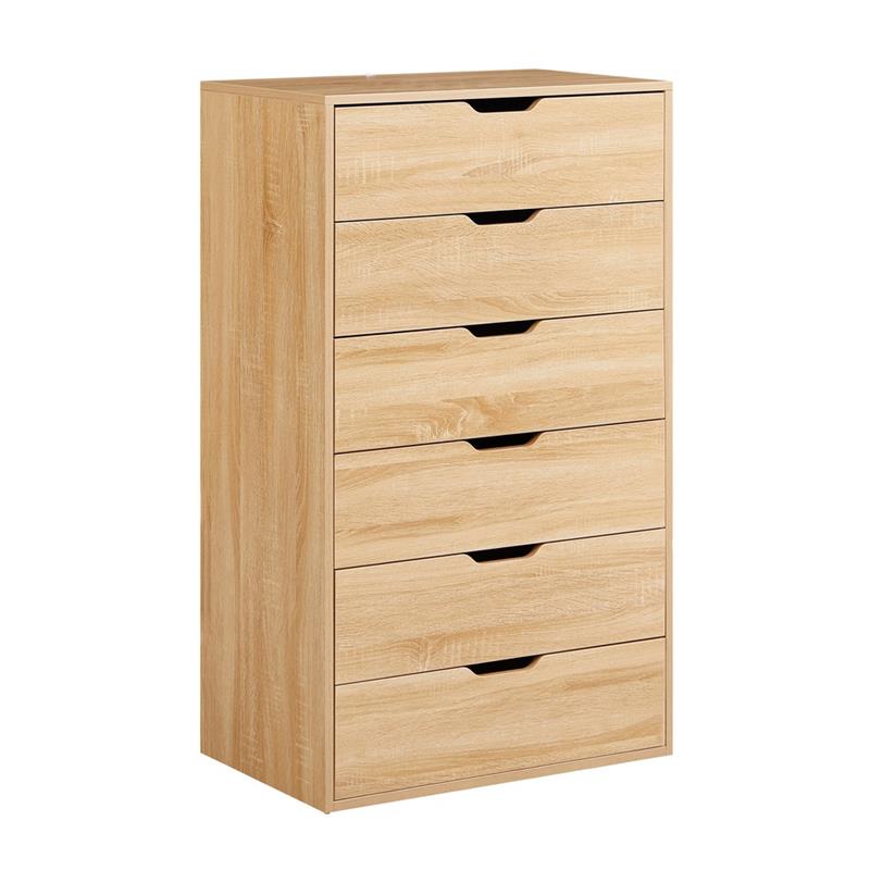 SKY CASSETTIERA 6 CASSETTI ROVERE 68X40X115 CM