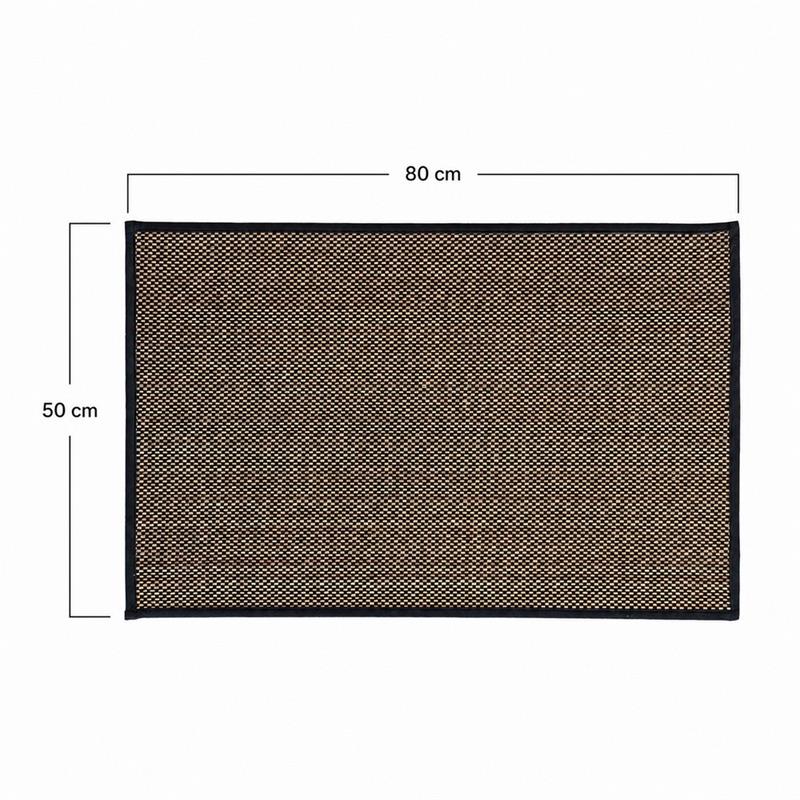 Tappeto antiscivolo nero 50x80 trama intrecciata