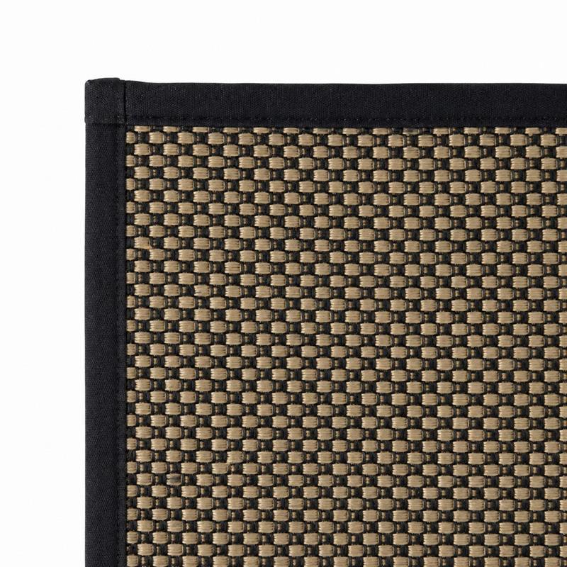 Tappeto antiscivolo nero 45x120 trama intrecciata