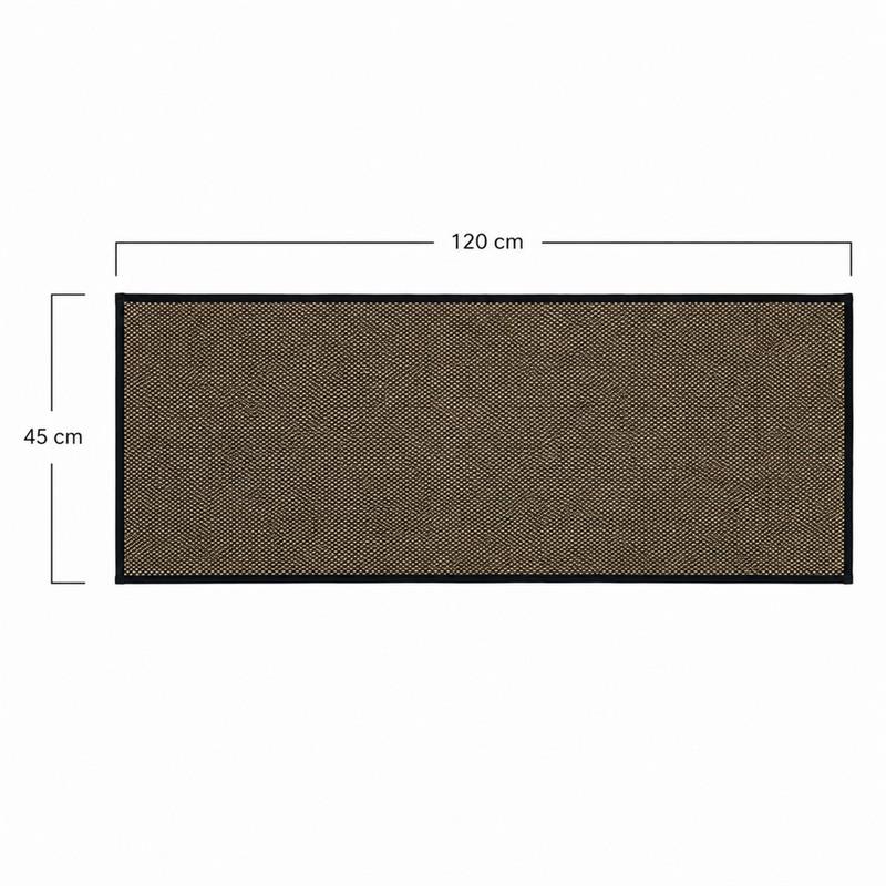 Tappeto antiscivolo nero 45x120 trama intrecciata