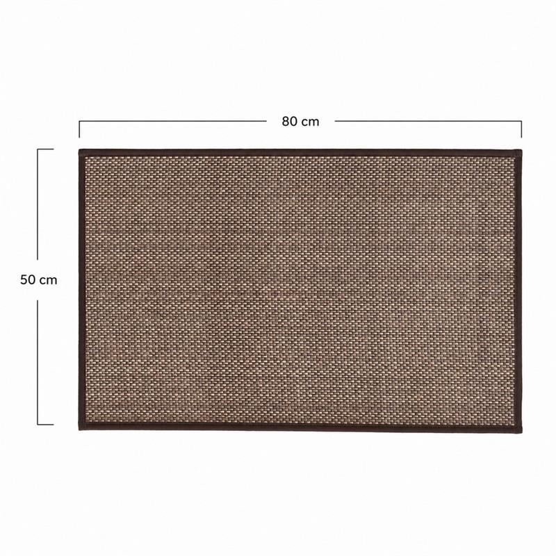 Tappeto antiscivolo marrone 50x80 trama intrecciata
