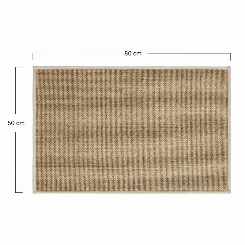 Tappeto antiscivolo beige 50x80 trama intrecciata