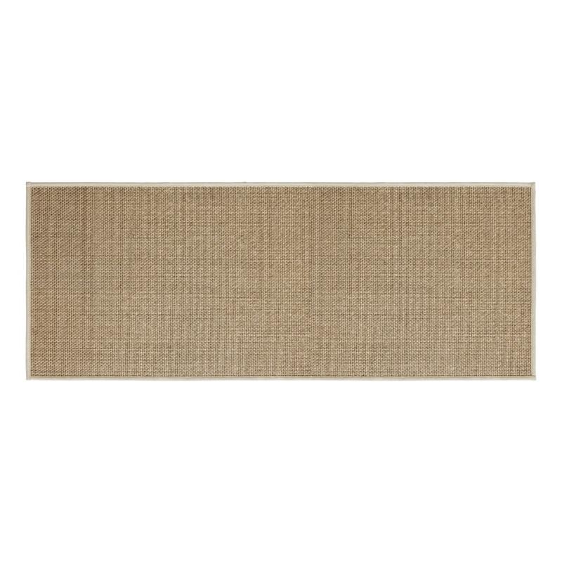 Tappeto antiscivolo beige 45x120 trama intrecciata
