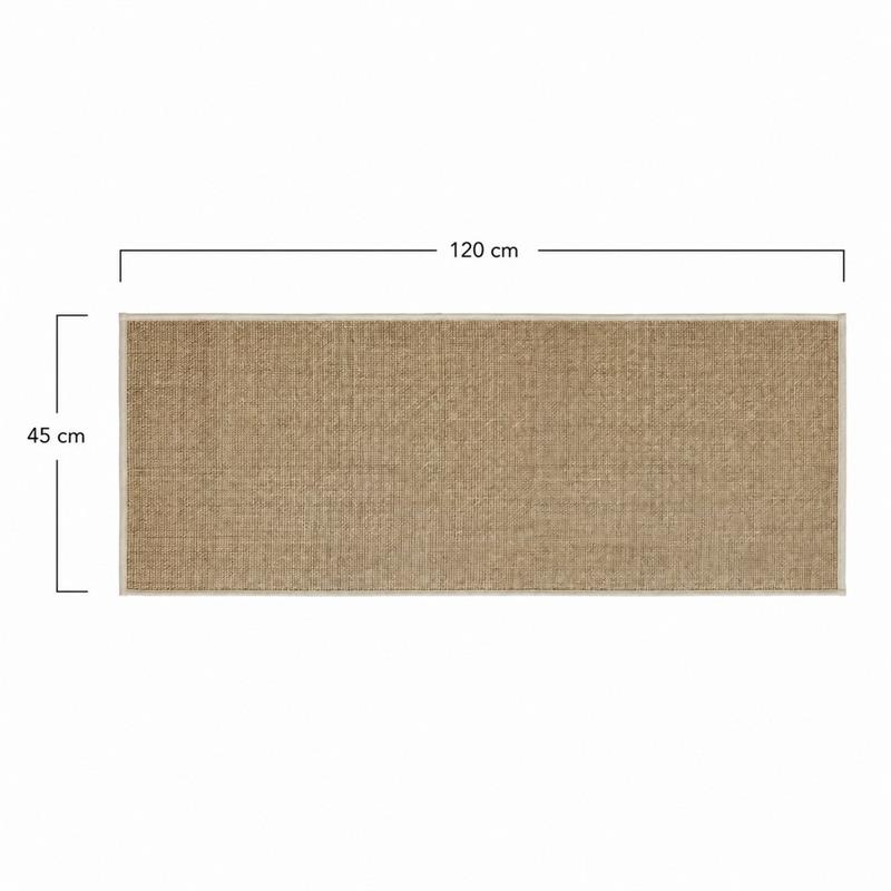 Tappeto antiscivolo beige 45x120 trama intrecciata