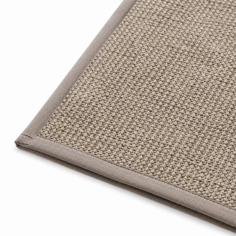 Tappeto antiscivolo beige 50x120 effetto lino