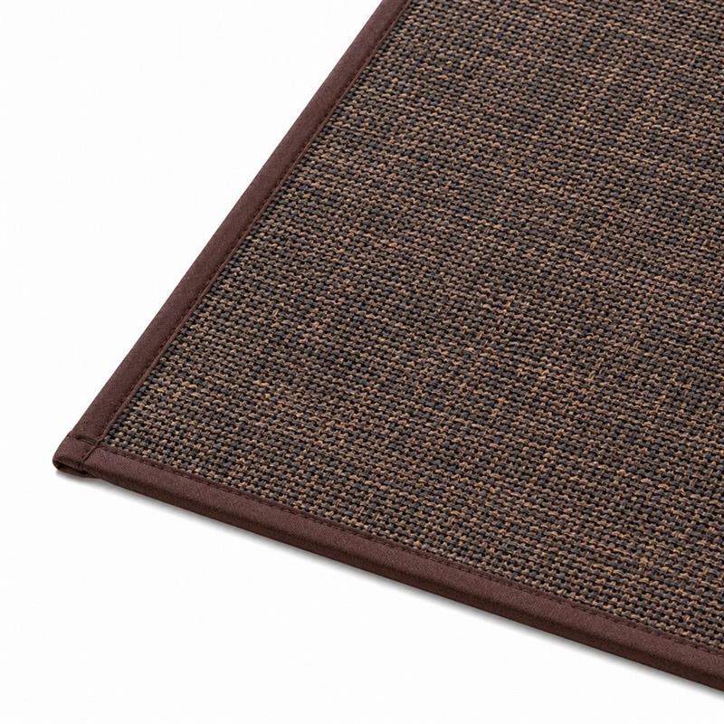 Tappeto antiscivolo marrone 50x80 effetto lino