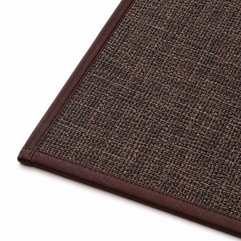 Tappeto antiscivolo marrone 60x90 effetto lino