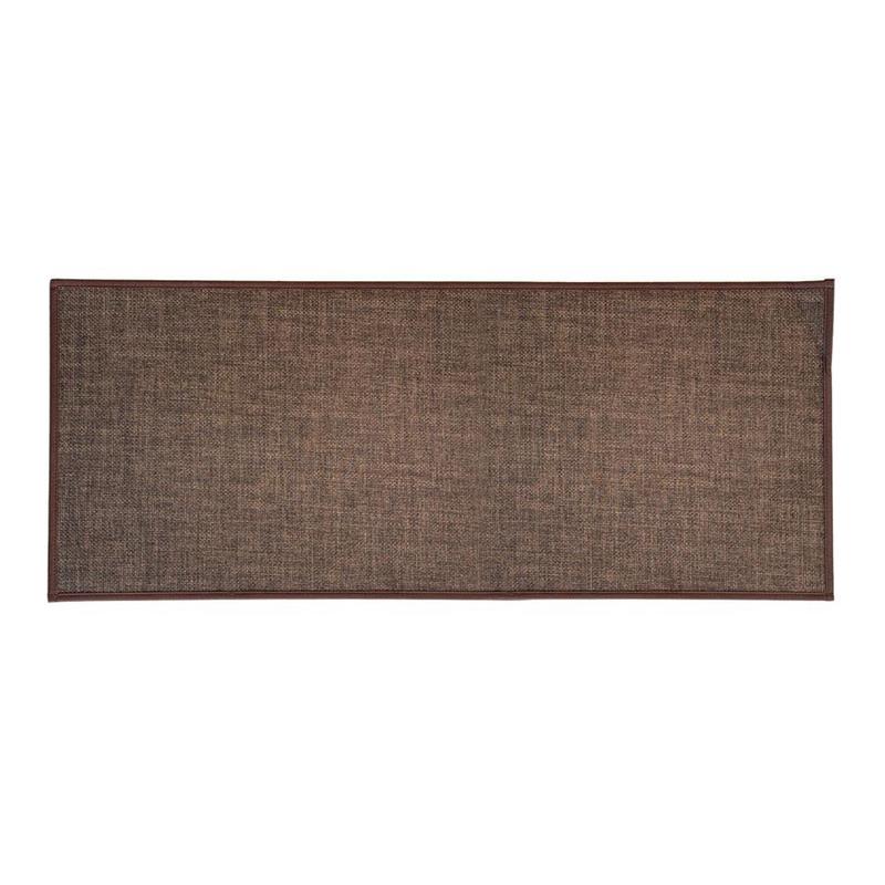 TAPPETO ANTISC. EFFETTO LINO 50X120 MARRONE