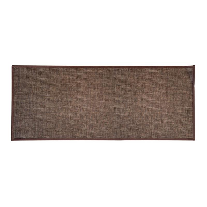 TAPPETO ANTISC. EFFETTO LINO 50X120 MARRONE