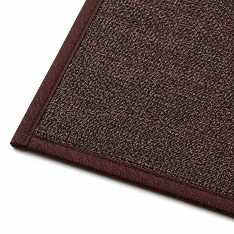 Tappeto antiscivolo marrone 50x120 effetto lino