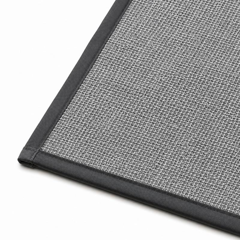Tappeto antiscivolo grigio 60x90 effetto lino