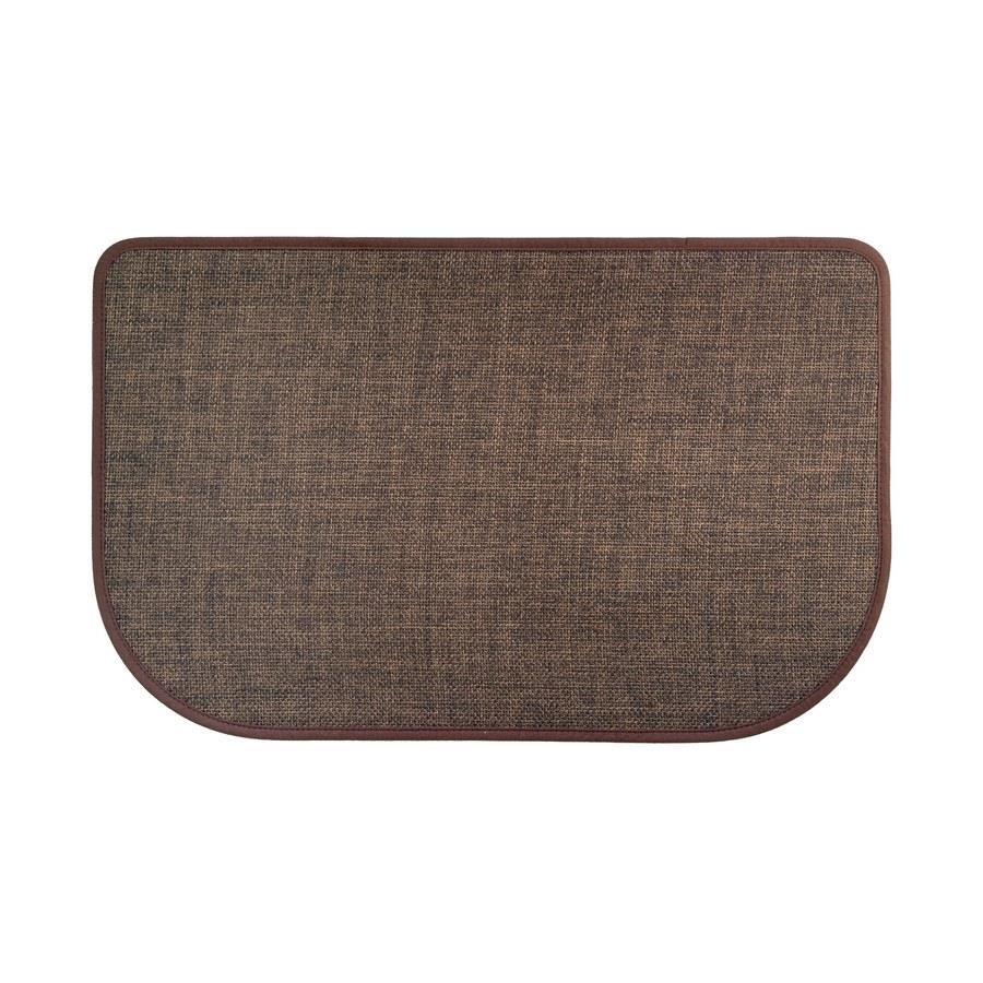 TAPPETO ANTISC EFFETTO LINO STONDATO 50X80 MARRONE