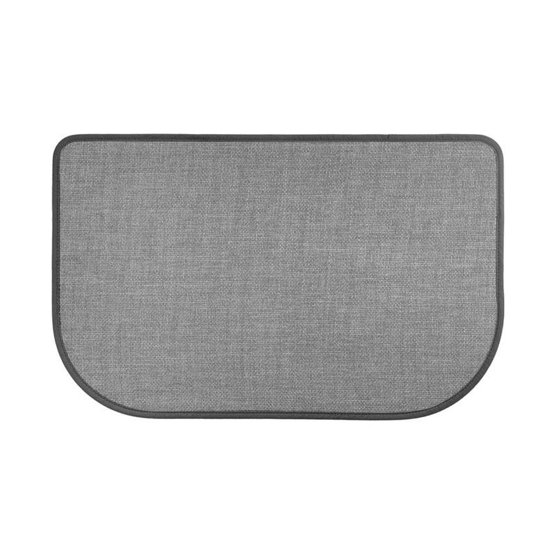 TAPPETO ANTISC. EFFETTO LINO STONDATO 50X80 GRIGIO