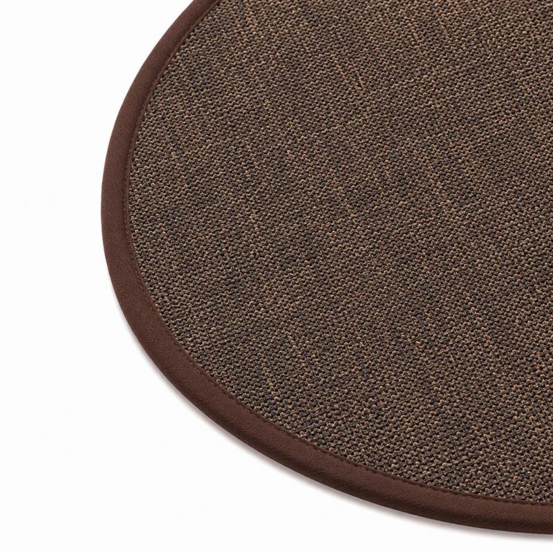 Tappeto antiscivolo ovale marrone 50x80 effetto lino