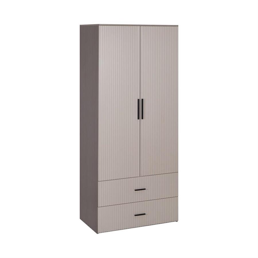 TRAMA ARMADIO CANNETTATO 2 CASSETTI TORTORA