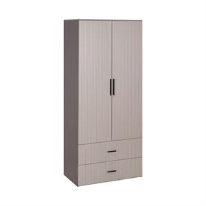 TRAMA ARMADIO CANNETTATO 2 CASSETTI TORTORA