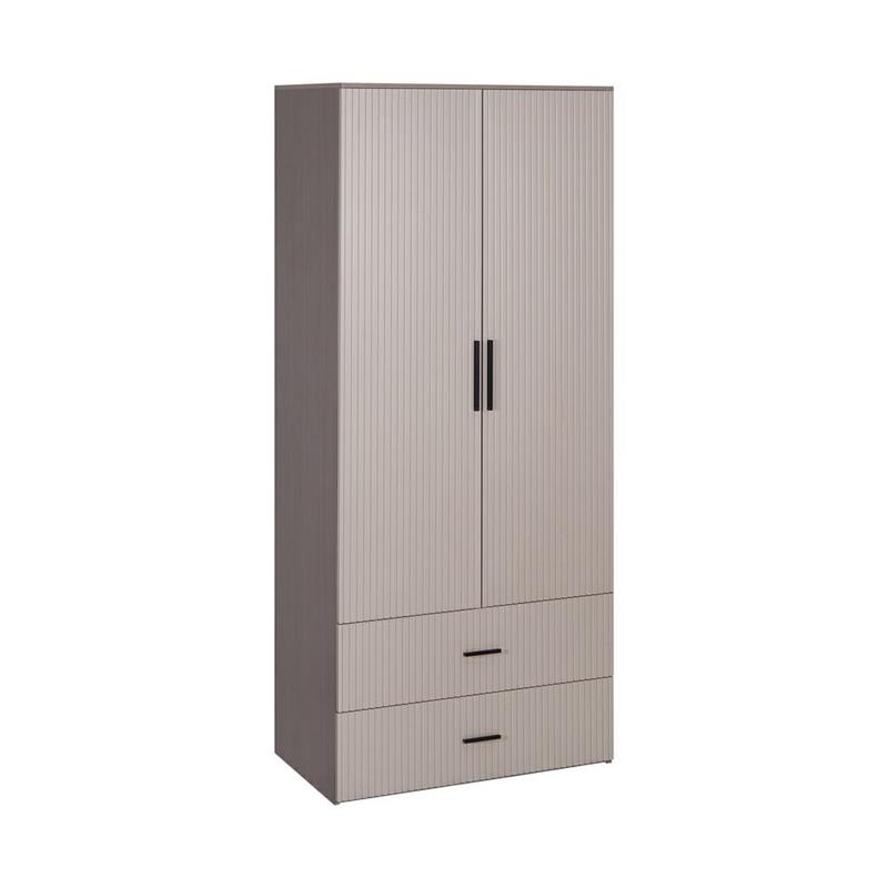 TRAMA ARMADIO CANNETTATO 2 CASSETTI TORTORA