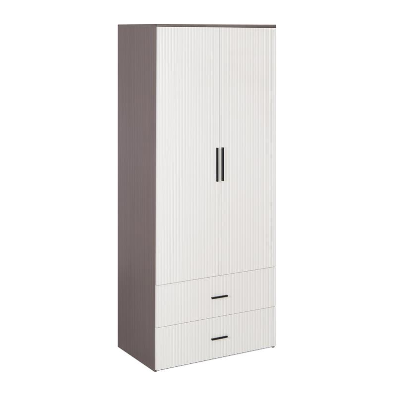 TRAMA ARMADIO CANNETTATO 2 CASSETTI AVORIO