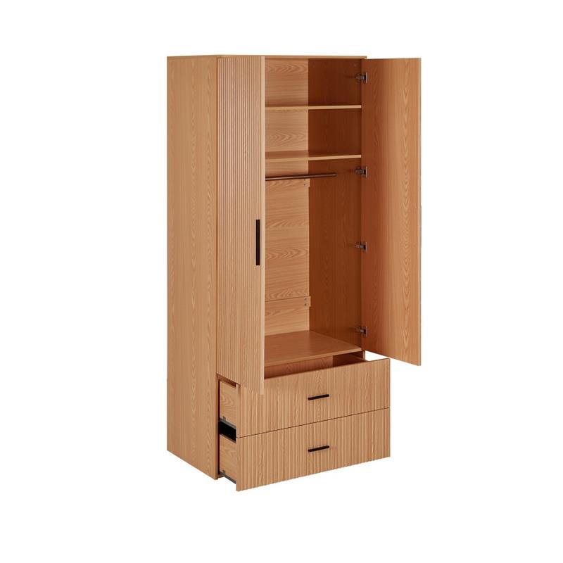 TRAMA ARMADIO CANNETTATO 2 CASSETTI ROVERE